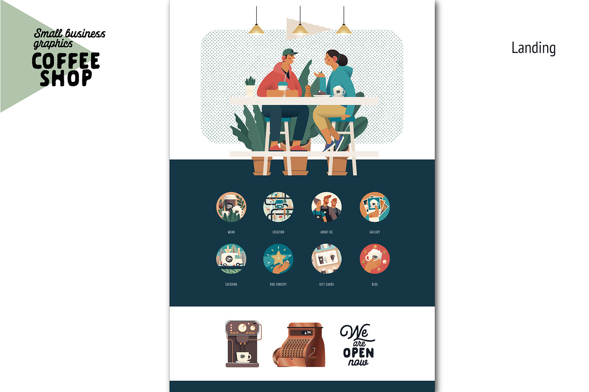 Coffee shop, Small business (vector), a Templates & Theme by Grivina's shop (Photo 19 of 20)