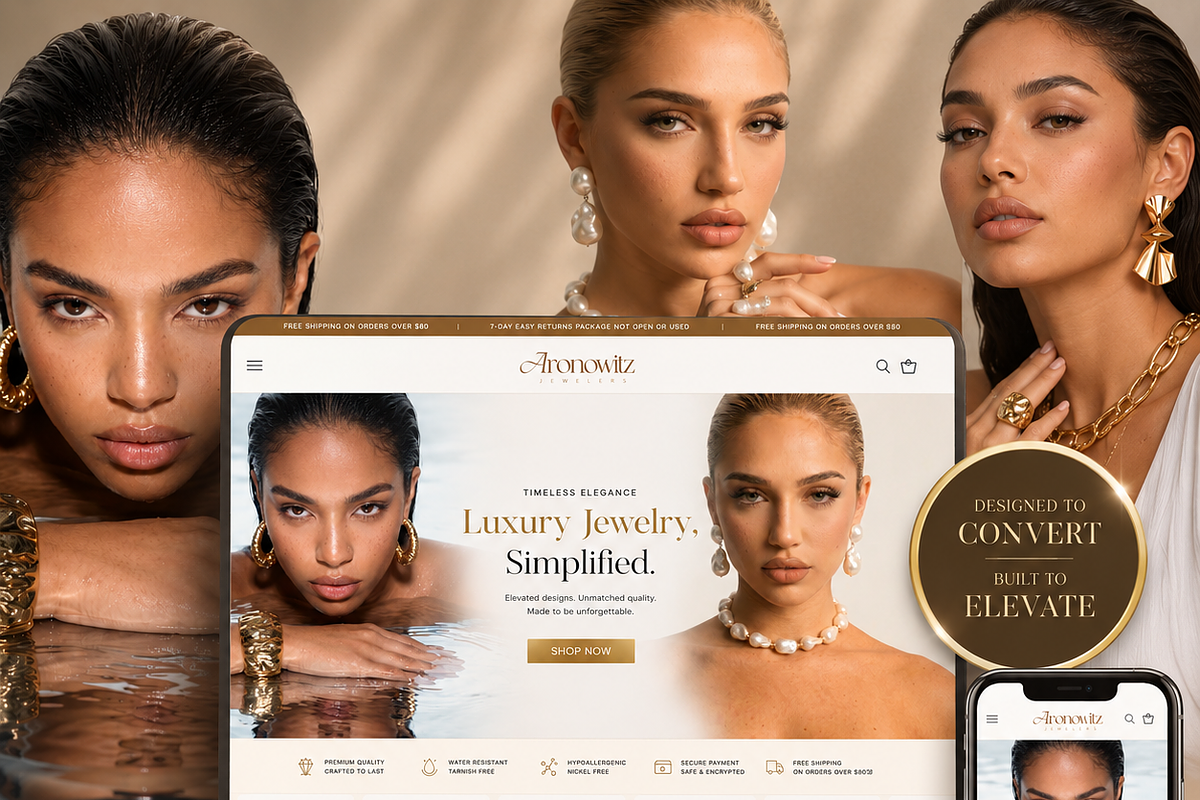 Jewelry shopify theme, a Shopify Template by WeBuildBrand (Photo 1 of 6)
