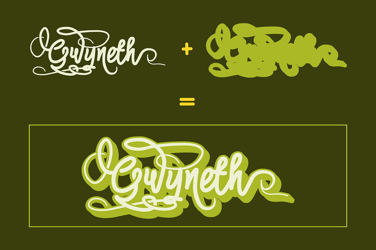 Gwyneth | modern script layered preview 4
