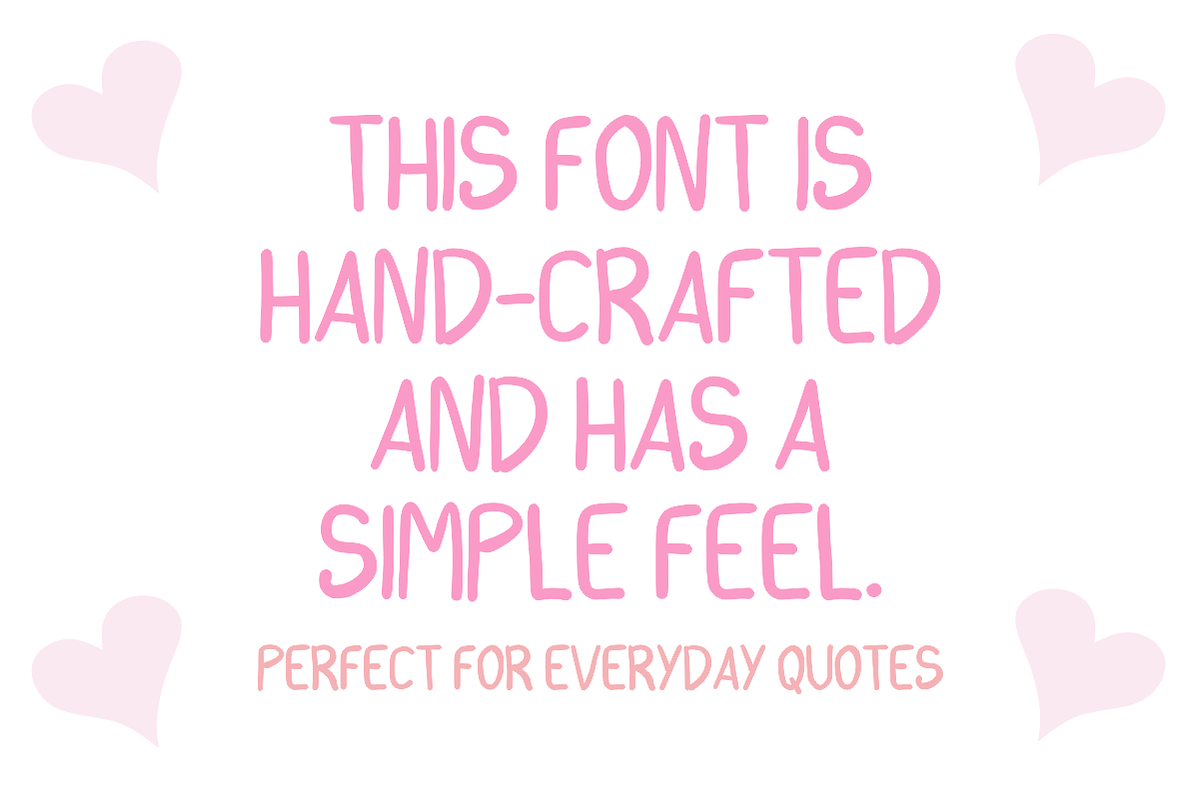 Thin Heart - Cute Handwritten Font, a Handwritten Font by KiddoGlyphs Studio (Photo 3 of 4)