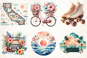 Watercolor Summer Clipart, an Illustration by Libby Wishes (Thumbnail 2 of 5)