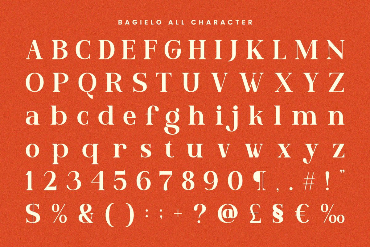 Bagielo Modern Retro Display Font, a Serif Font by Rasio Studio (Photo 2 of 10)