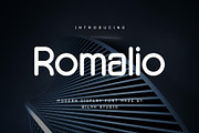 Romalio - Modern display Font, a Sans Serif Font by Bilahstudio (Thumbnail 1 of 11)