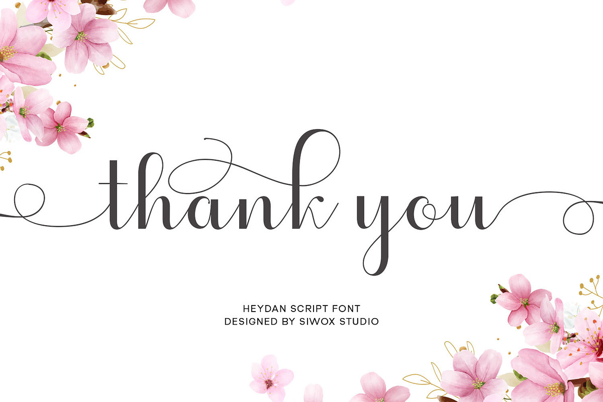 Heydan Script - a stylish fonts, a Script Font by Siwox Studios (Photo 8 of 8)