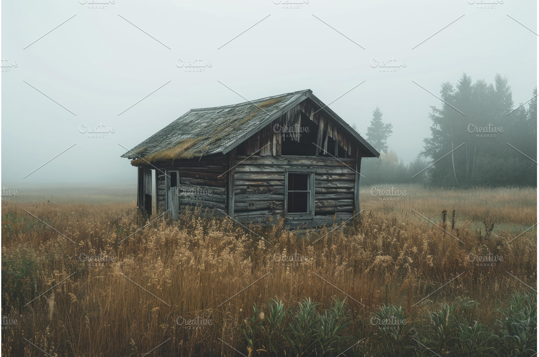 Abandoned wooden house. Generate AI, an Architecture Photo by Ylivdesign