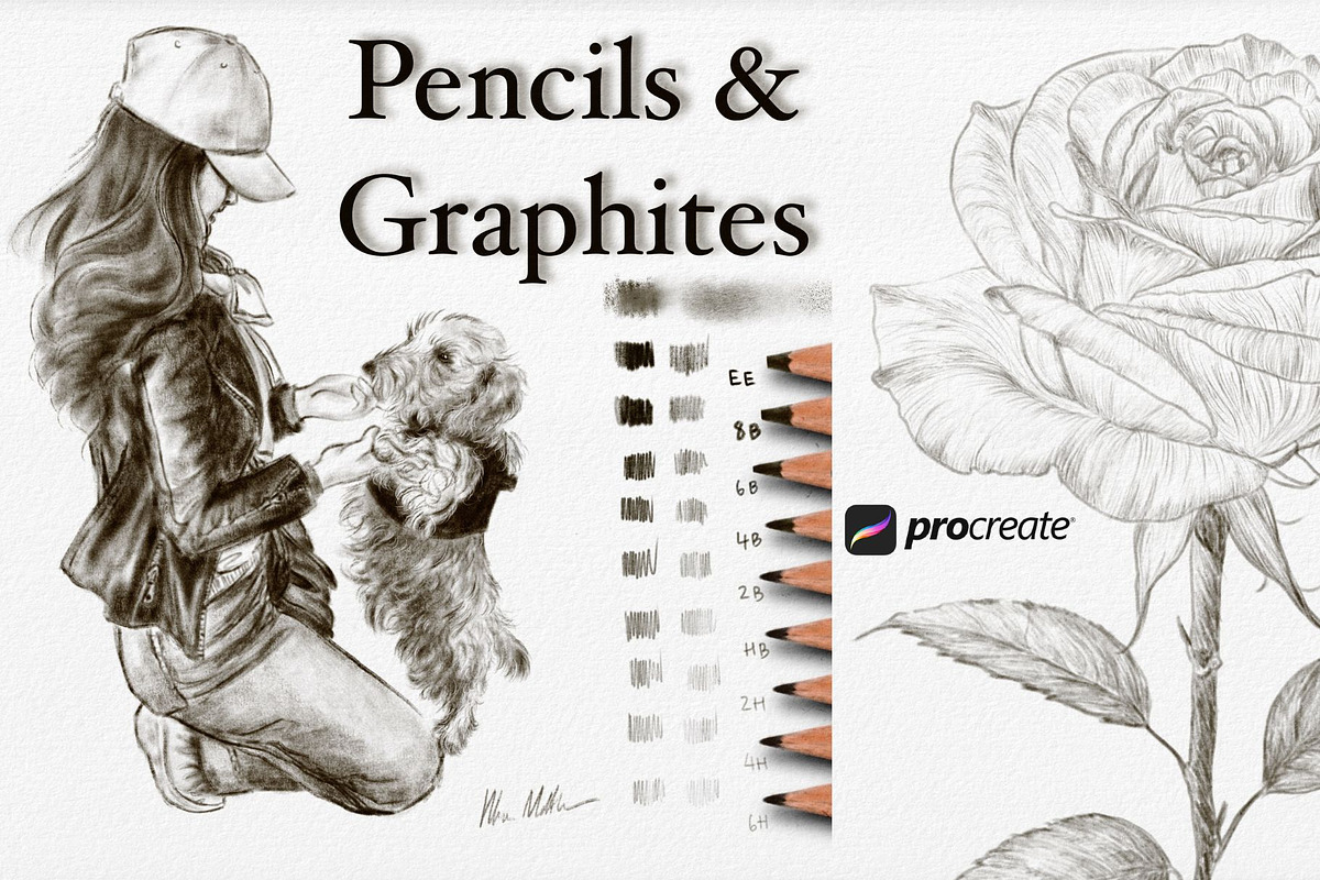 Procreate Pencils and Graphites, a Brush Add-On by Fashion Workshop Bkk (Photo 1 of 12)