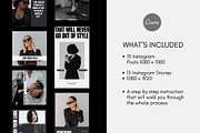Fashion Instagram Templates, a Social Media Template by KeronnArt (Thumbnail 3 of 10)