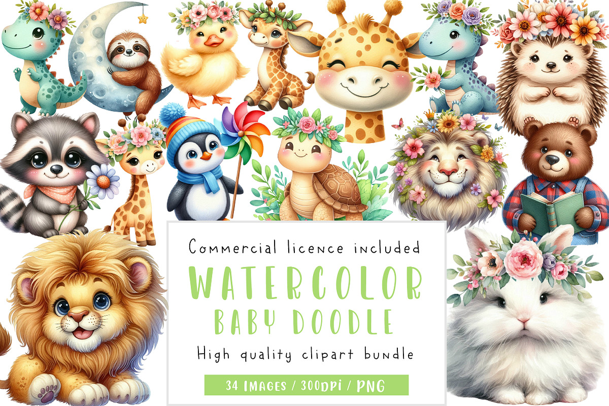 Neutral Boho Baby Shower Doodle Clip, an Illustration by CreationArt (Photo 1 of 5)