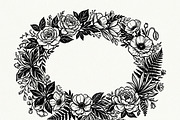 50 Elegant Floral Oval Mirror Frame, a Decorative Illustration by Amazin_art (Thumbnail 20 of 40)