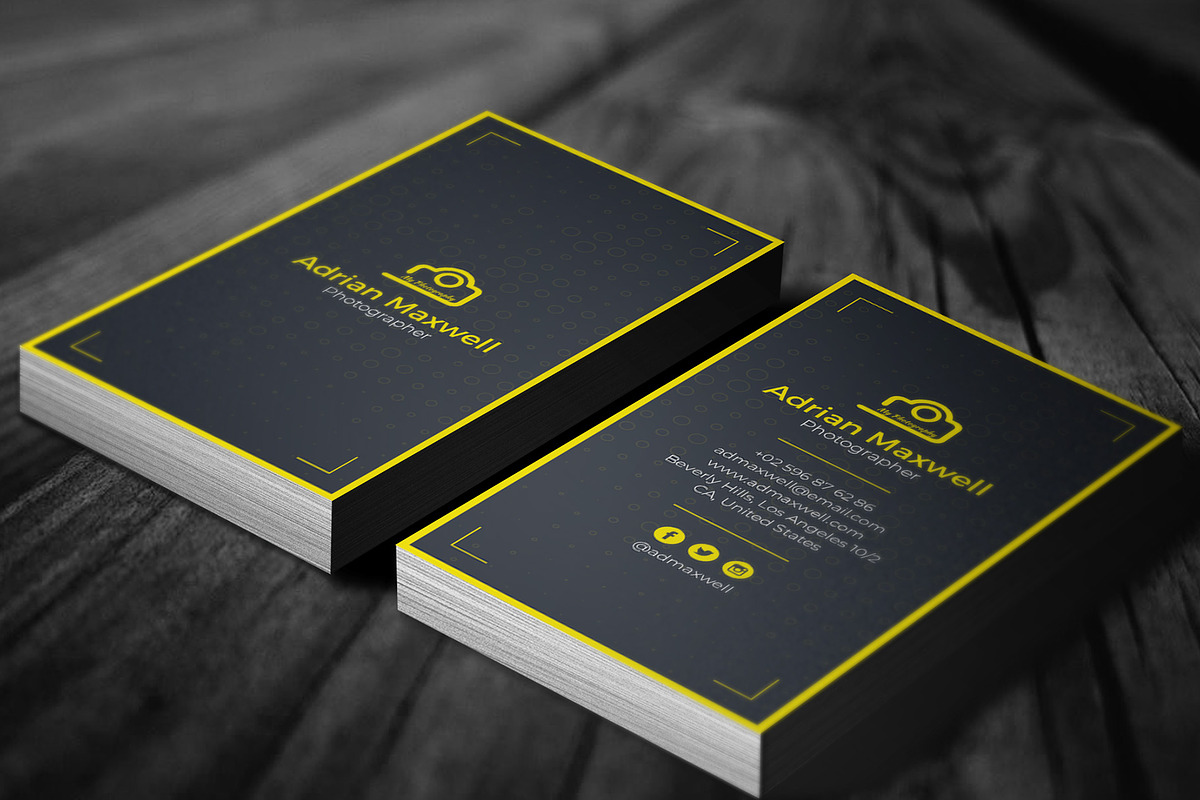 Photographer Business Card, a Business Card Template by theresumepark (Photo 2 of 2)