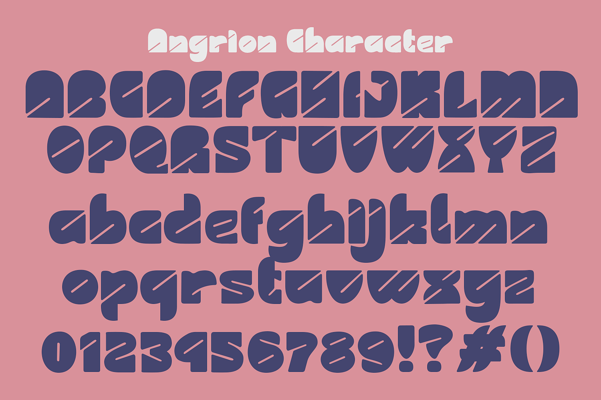 Angrion Overtype, a Symbol Font by madeDeduk (Photo 3 of 8)