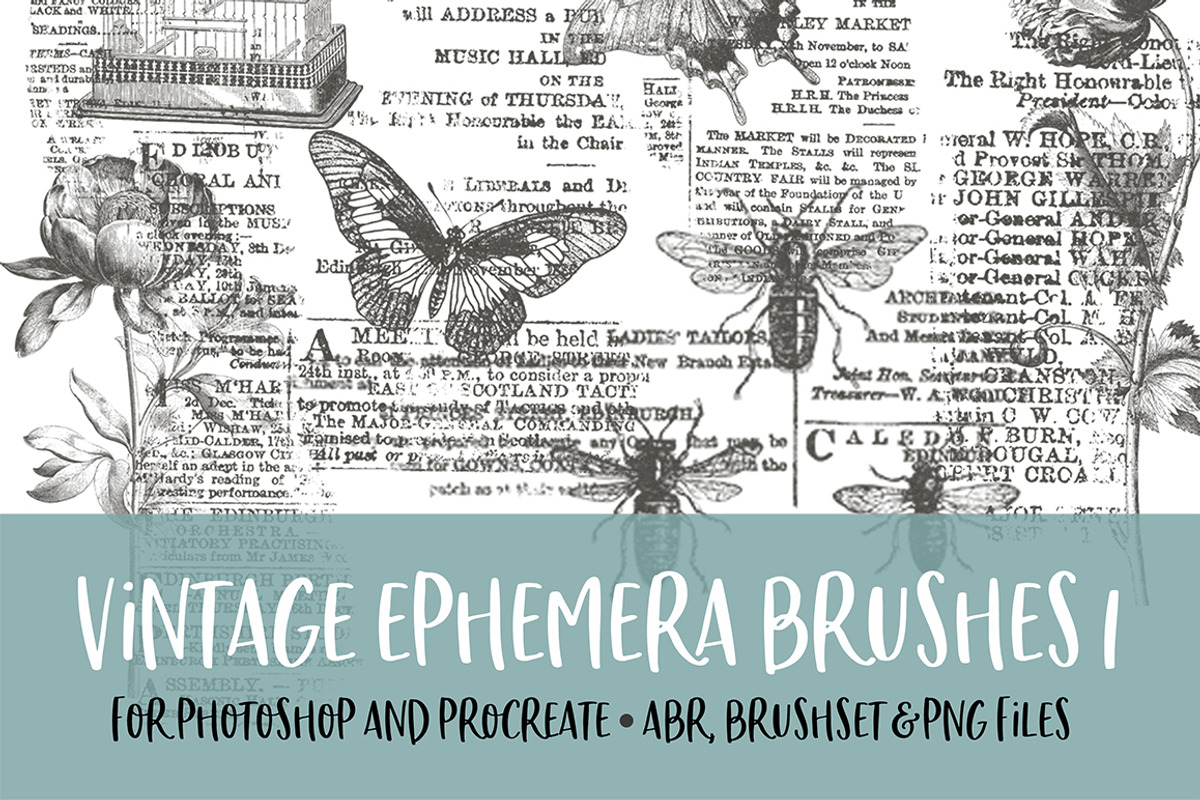 Vintage Ephemera 1 Brush for PS/PRO