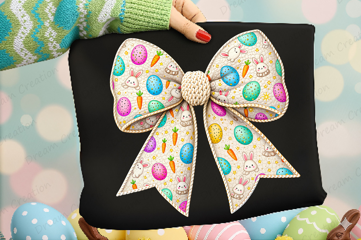 Yarn Crochet Easter Coquette Bow PNG, an Illustration by Dream Creation (Photo 2 of 4)