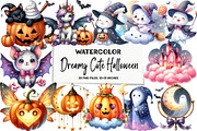 Dreamy Cute Halloween Clipart, an Illustration by DreamArtGraphic (Thumbnail 1 of 5)