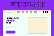 Wireframe Landing Page Template, a Wireframe Template by CreativeShaper (Thumbnail 2 of 5)