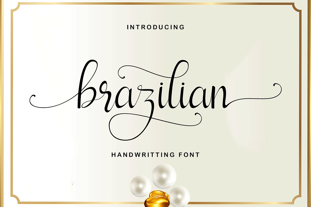 Brazilian, a Script Font by Deniz86 (Photo 1 of 5)