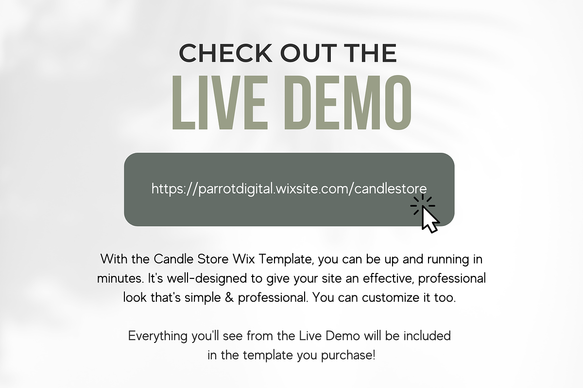 Candle Store Website for Wix, a Shopify Template by Parrot Designs (Photo 3 of 4)