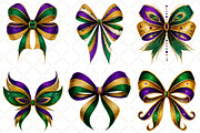 Mardi Gras Bow Coquette Bow, an Illustration by Black Bird Studio (Thumbnail 4 of 6)