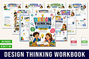 Design Thinking Workbook, a Stationery Template by Designmela01