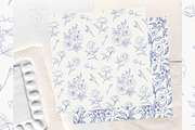 Line Art Vintage Seamless Patterns, a Pattern Graphic by ON_lineart_store (Thumbnail 9 of 10)