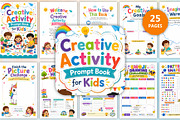 Creative Activity Prompt Book, a Stationery Template by Designmela01 (Thumbnail 1 of 4)