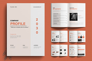 Black And White Company Profile, a Brochure Template by MightyDesign