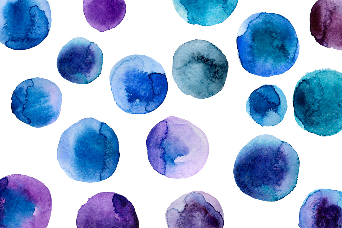 Watercolor round elements set., an Illustration by Vasilevska (Photo 3 of 5)