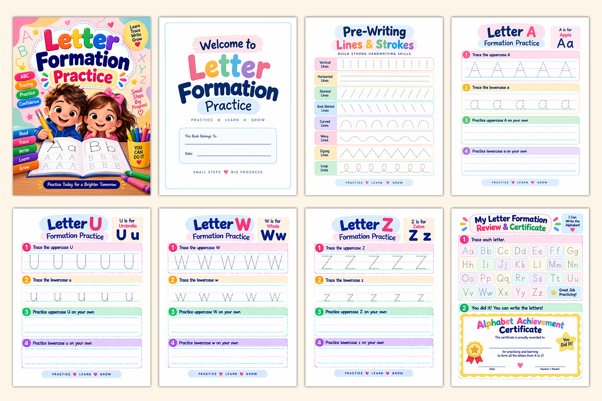 Letter Formation Practice, a Stationery Template by Shumaya (Photo 2 of 5)