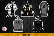 Halloween Stickers Bundle, an Illustration by Digital_Craftyfox (Thumbnail 6 of 13)