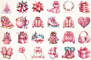 Pink Christmas Clipart-24 PNG, an Illustration by Libby Wishes (Thumbnail 3 of 6)