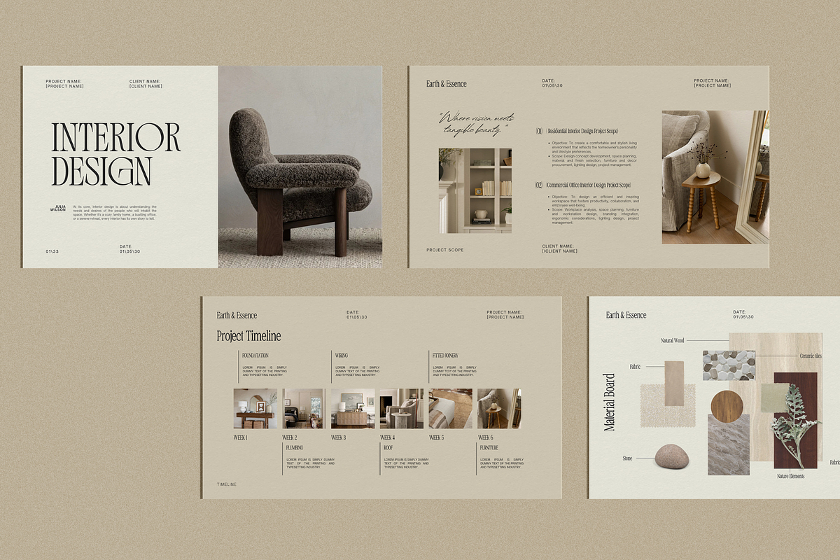 Interior Design Presentation Canva, a Presentation Template by Amaré Creative (Photo 6 of 10)