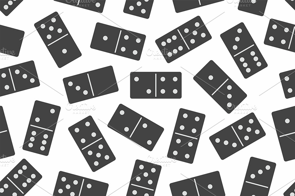 Domino seamless pattern, a Pattern Graphic by Volyk