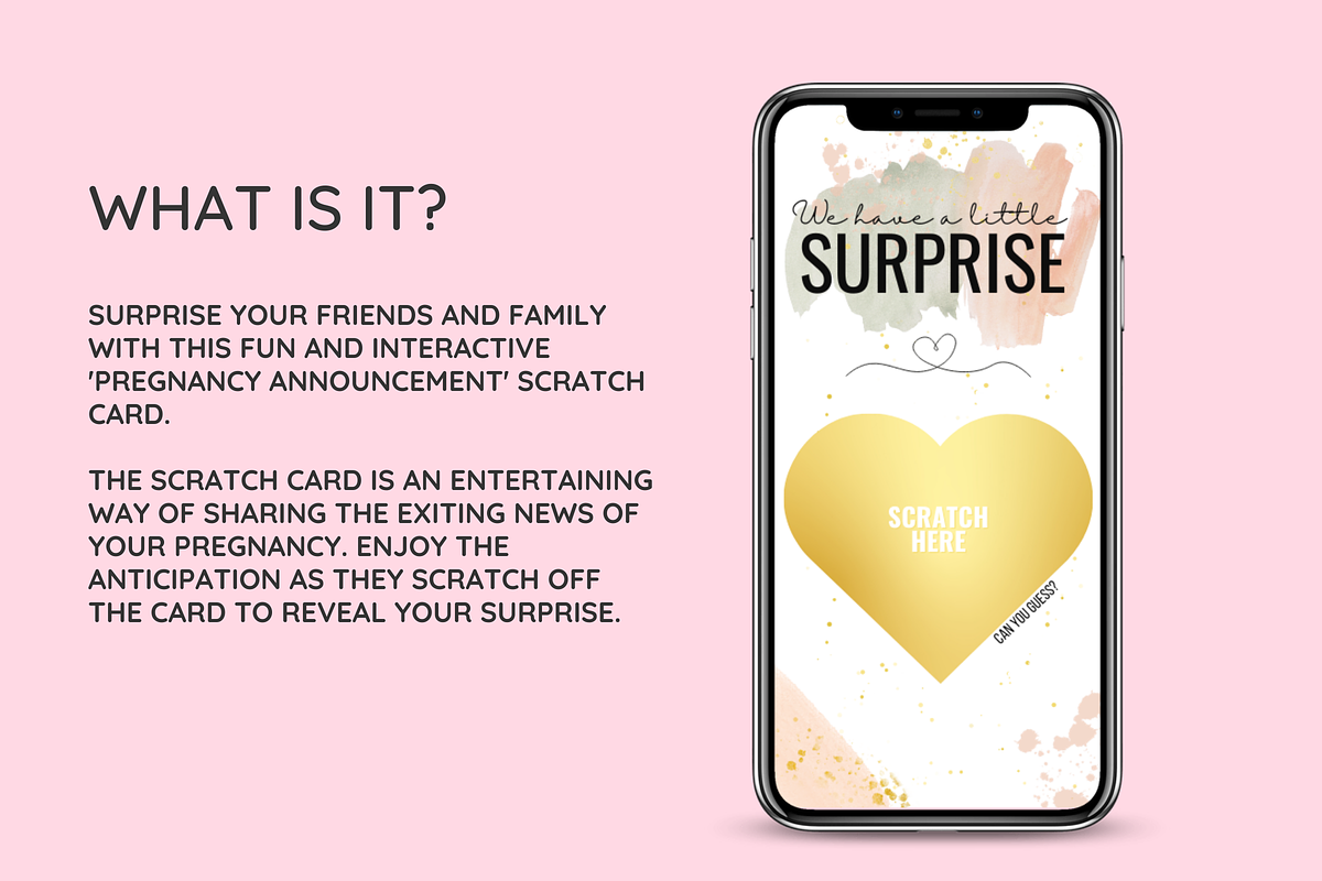 Pregnancy Reveal Scratch Card, an App Template by SunshineStudioBoutique (Photo 3 of 7)