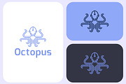 Octopus Minimal Logo Template, a Branding & Logo Template by Graplick (Thumbnail 1 of 2)
