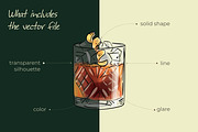 Cocktail set 2. Vector illustrations, a Food Illustration by Svitlo illustrations (Thumbnail 2 of 4)