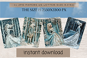 ICY QUEEN WINTER JUNK JOURNAL PAGES, a Person Illustration by Daring Digies (Thumbnail 3 of 6)