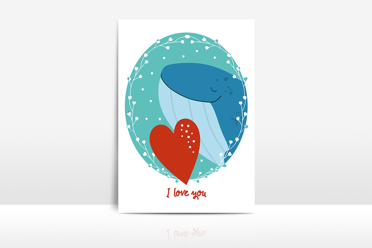 8 Valentine's Day cards with animals, a Card Template by land art (Photo 3 of 9)