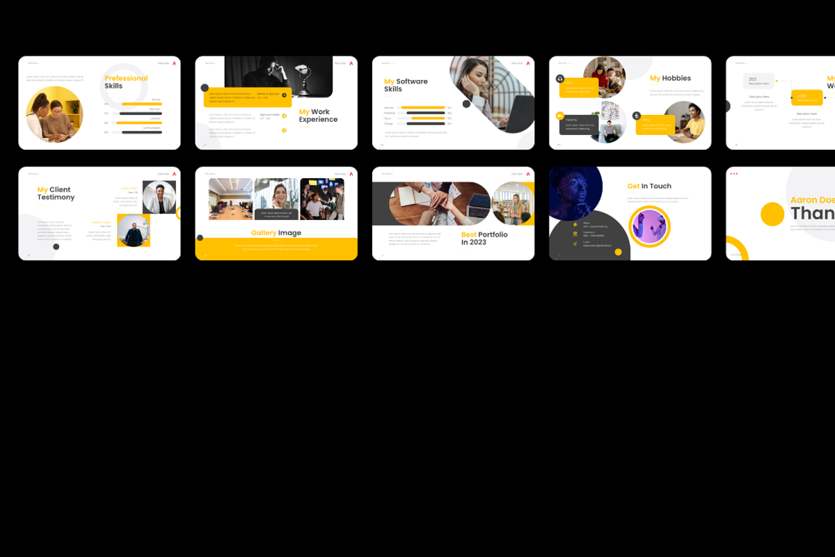 Creative Portfolio Resume Powerpoint, a Presentation Template by Hammad Arif (Photo 3 of 3)