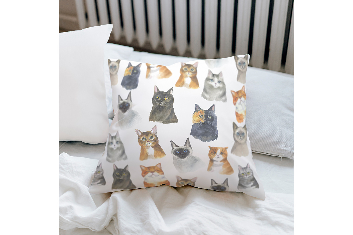Watercolor Clipart. Cat Clipart png, an Object Graphic by KomtsyanTatyanaArt (Photo 3 of 4)