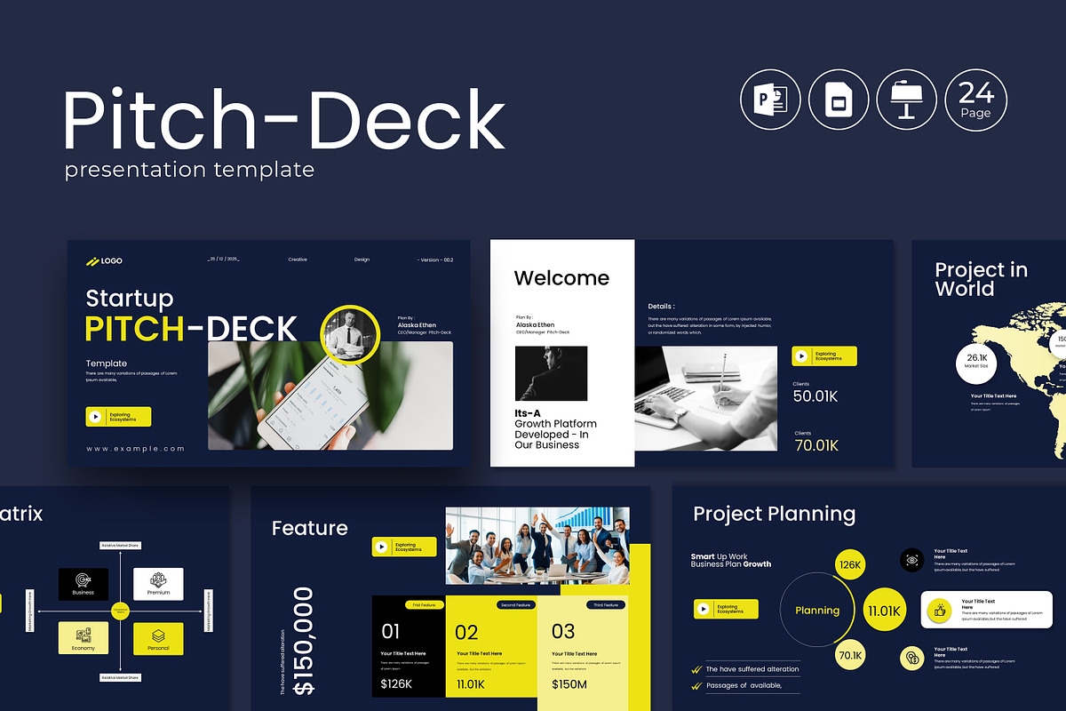 Startup Pitch-Deck Presentation, a Presentation Template by Creative-Work (Photo 1 of 9)