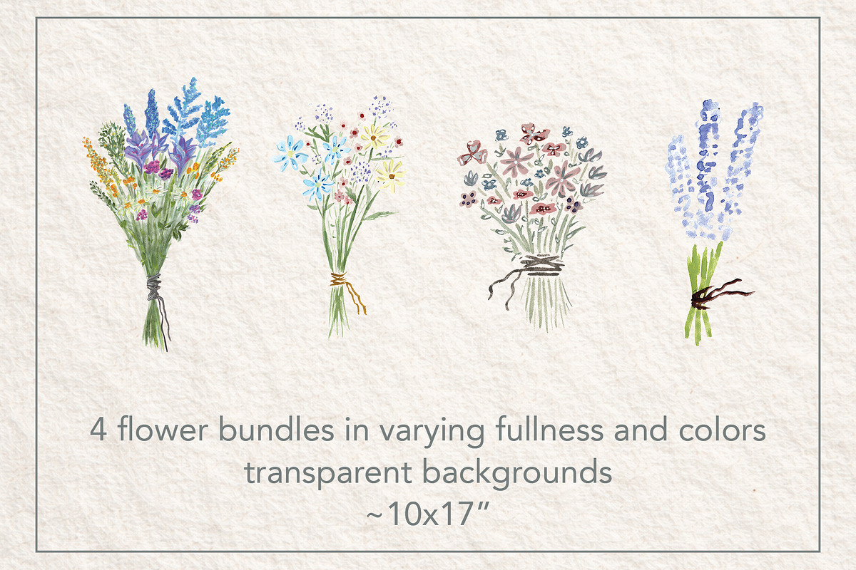 Soft Garden Watercolor Flowers, a Decorative Illustration by Bbooth88 (Photo 2 of 8)
