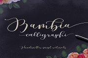 Bambia Calligraphy, a Script Font by Genesis Lab (Thumbnail 1 of 8)