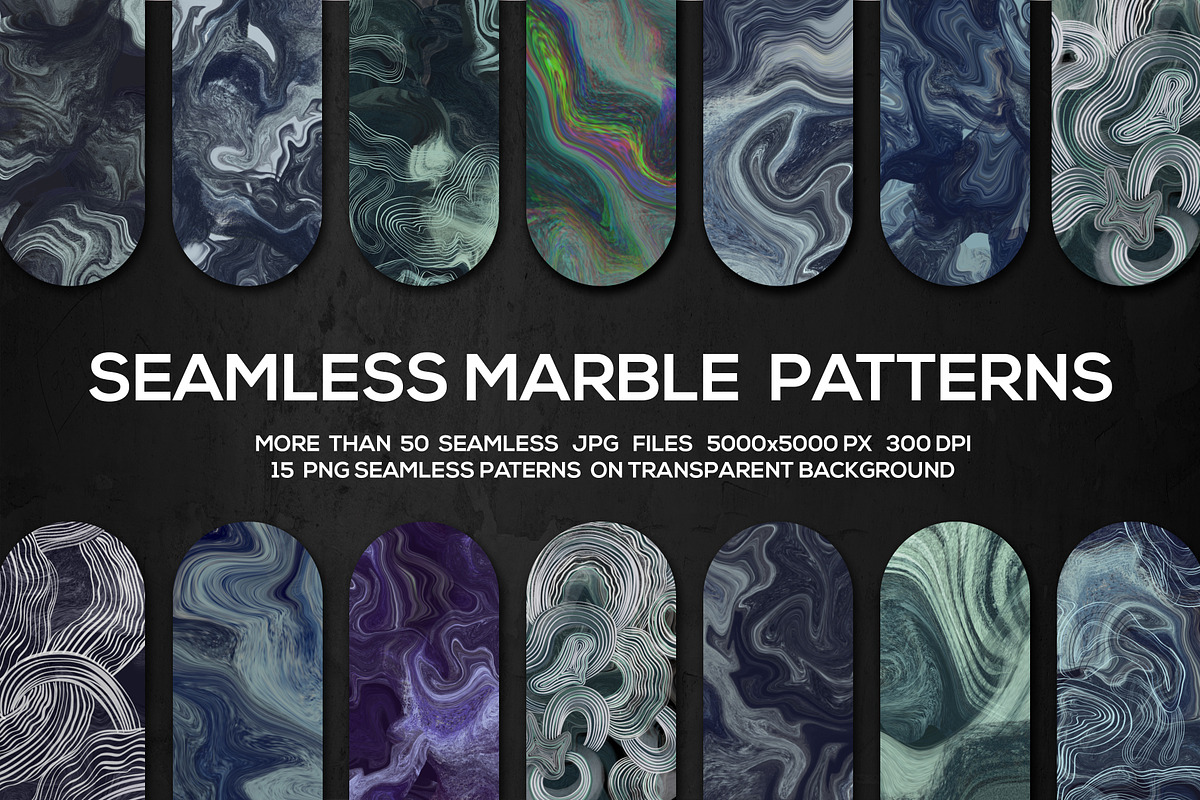 SEAMLESS MARBLE PATTERNS, a Pattern Graphic by ANAKOTO (Photo 2 of 20)
