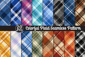 Colorful Plaid Seamless Pattern, a Pattern Graphic by Black Bird Studio