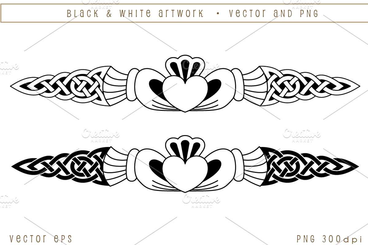 Claddagh Border - Tapered Knot Braid, an Illustration by AonCelticArt