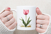 Pink Summer Meadow Clipart, an Illustration by Sublimation Artist (Thumbnail 5 of 6)