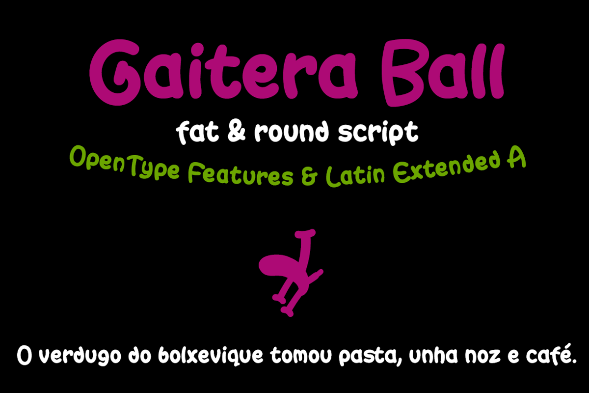 Gaitera Ball font preview 3