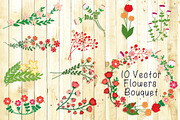 Retro Flowers Bouquet, an Illustration by lavinialorena (Thumbnail 3 of 4)