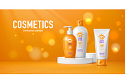 3D podium stage with sunscreen cream, an Illustration by Buch&Bee (Thumbnail 1 of 3)