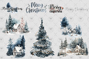Winter Forest Christmas Clipart, an Illustration by BigCakeBee (Thumbnail 3 of 4)